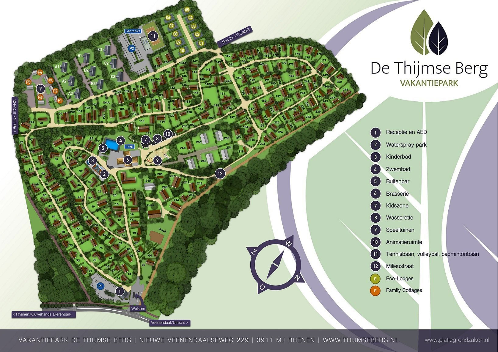 Plattegrond Landal De Thijmse Berg