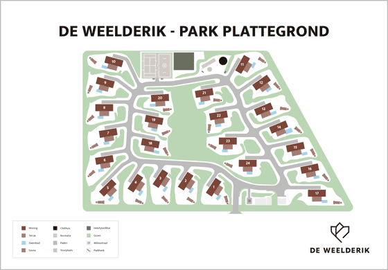 Plattegrond Landal De Weelderik - geplaatst door Vakantiekoffer.nl