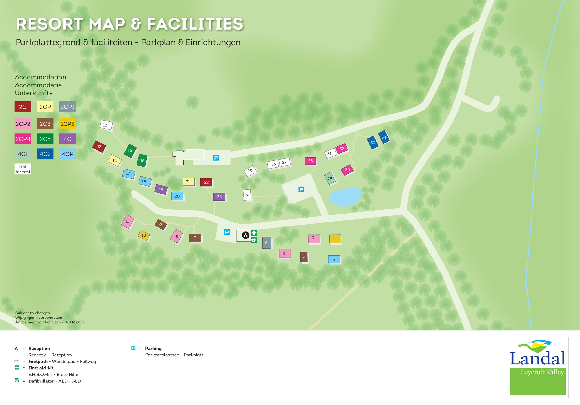 Plattegrond Landal Leycroft Valley