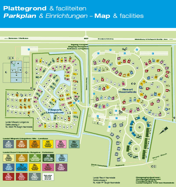 Plattegrond Landal Resort Haamstede - geplaatst door Vakantiekoffer.nl