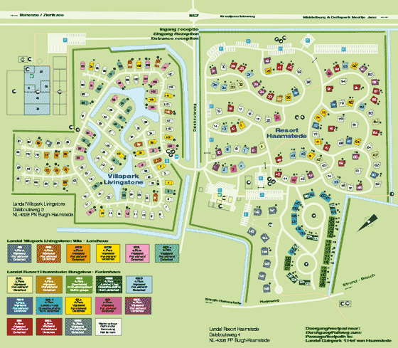 Plattegrond Landal Villapark Livingstone - geplaatst door Vakantiekoffer.nl