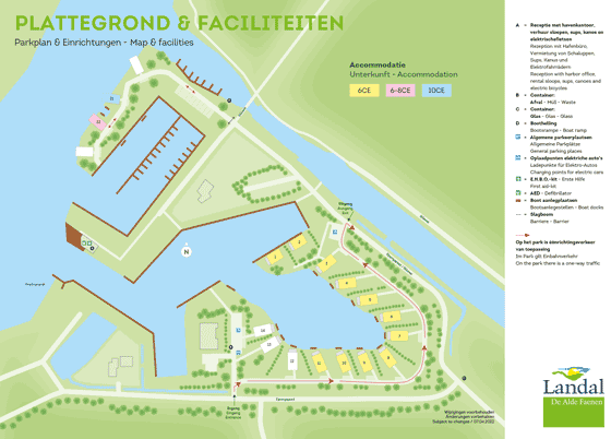 Plattegrond Landal Waterpark de Alde Feanen - geplaatst door Vakantiekoffer.nl