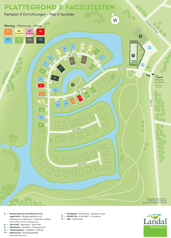 Plattegrond Landal Waterpark Elfstedenhart - geplaatst door Vakantiekoffer.nl