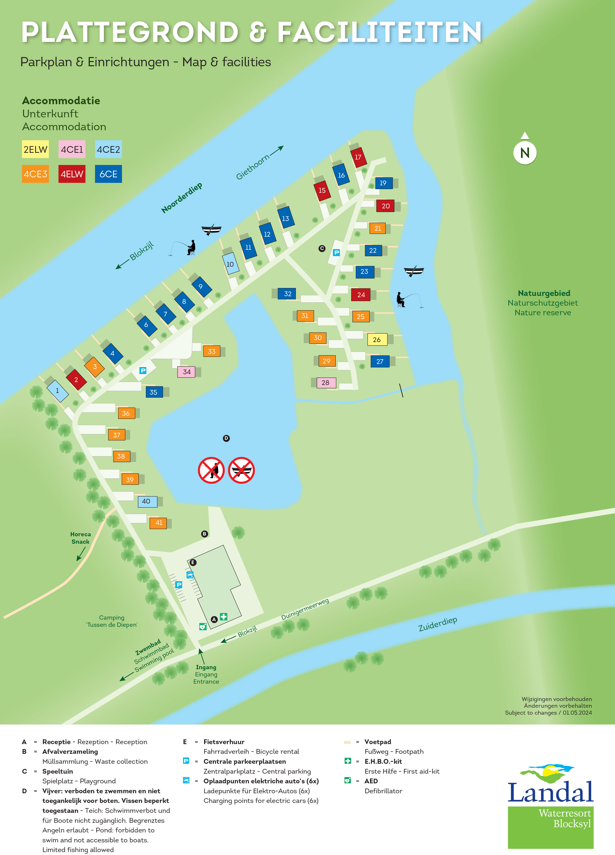 Plattegrond Landal Waterresort Blocksyl