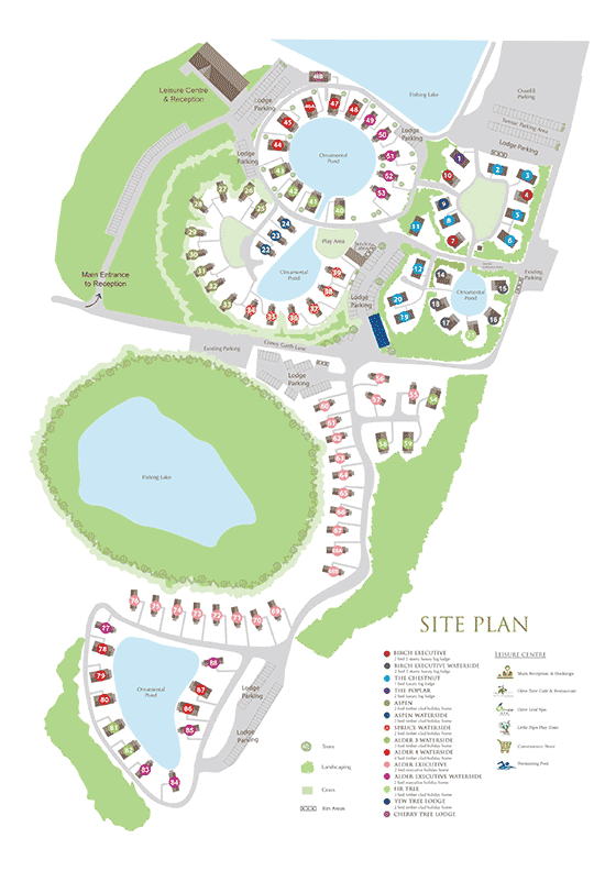 Plattegrond Landal Woodland Lakes - geplaatst door Vakantiekoffer.nl