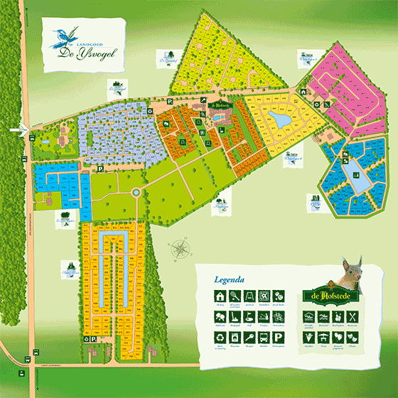 Plattegrond Landgoed De IJsvogel - geplaatst door Vakantiekoffer.nl