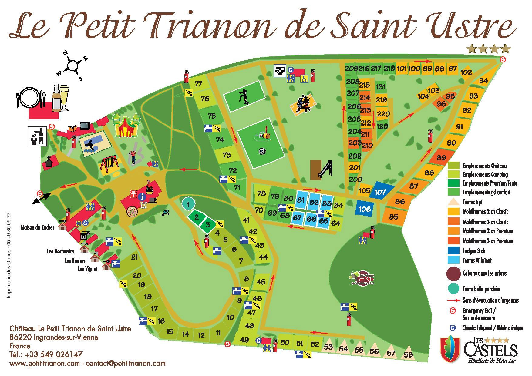 Plattegrond Le Petit Trianon de Saint Ustre