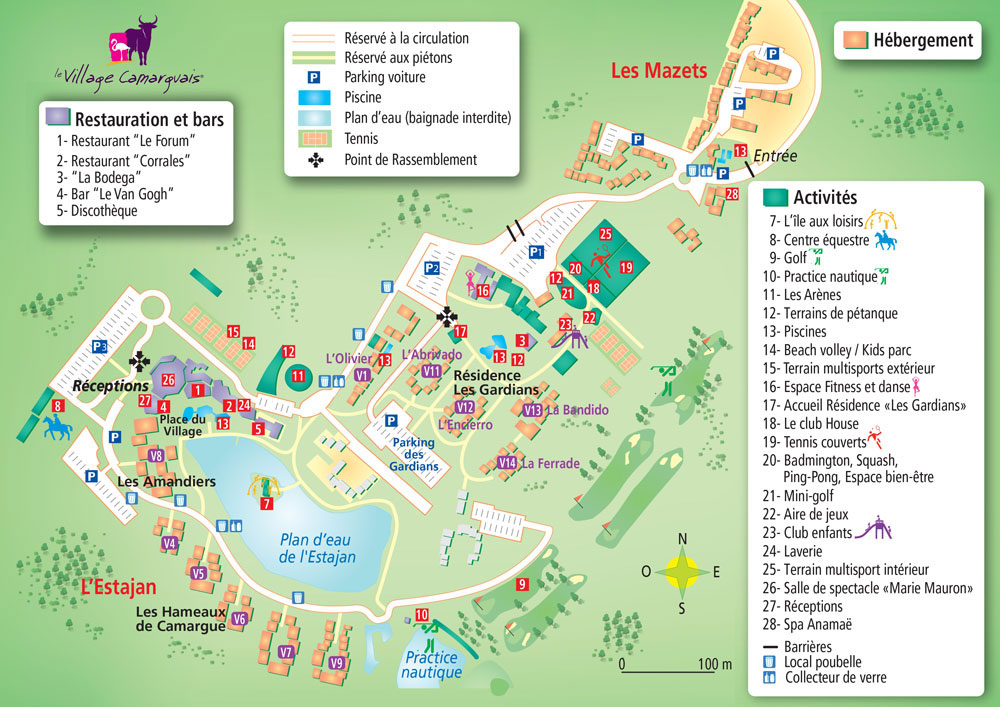 Plattegrond Les Gardians Le Village Camarguais