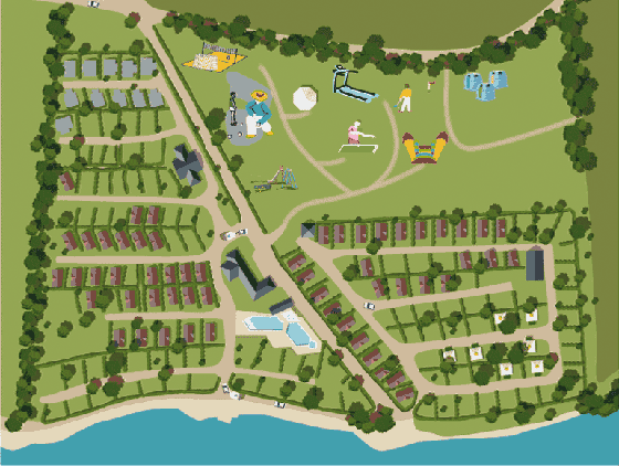 Plattegrond Les Genêts (Aveyron) - geplaatst door Vakantiekoffer.nl