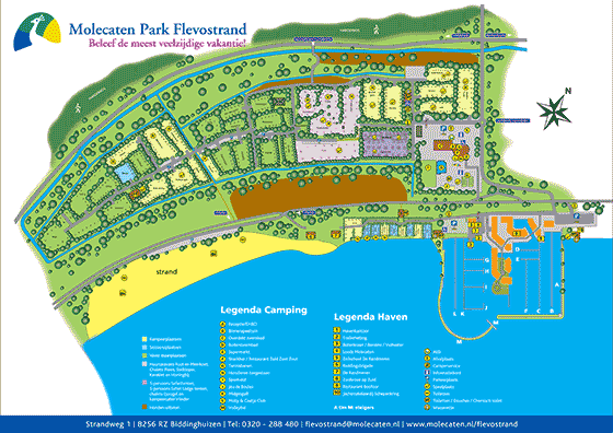 Plattegrond Molecaten Park Flevostrand - geplaatst door Vakantiekoffer.nl