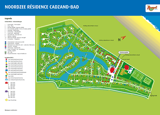 Plattegrond Noordzee Résidence Cadzand-Bad - geplaatst door Vakantiekoffer.nl