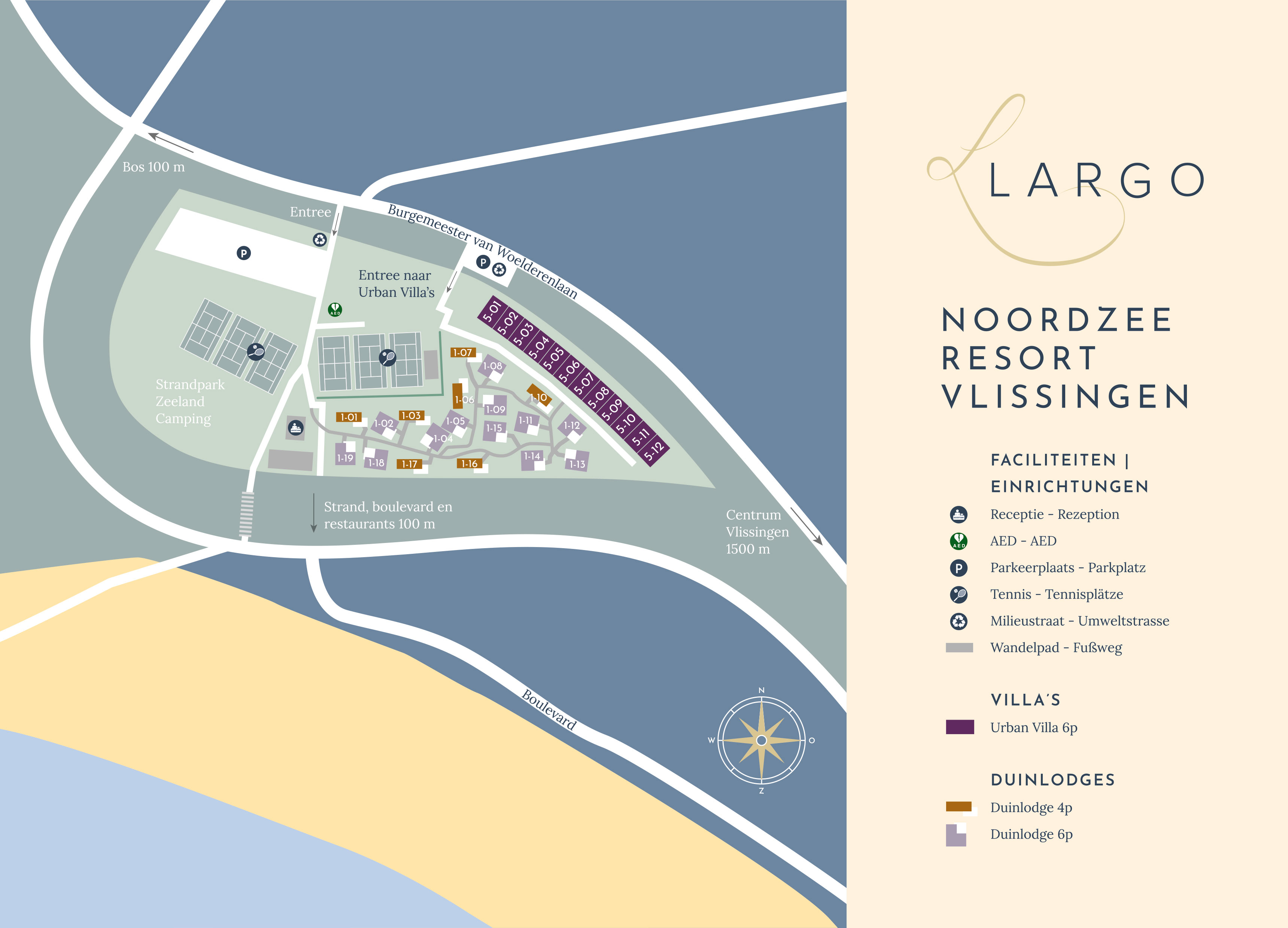Plattegrond Noordzee Resort Vlissingen