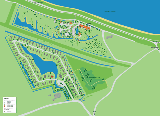 Plattegrond Oosterschelde Water Resort - geplaatst door Vakantiekoffer.nl