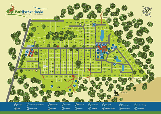 Plattegrond Park Berkenrhode - geplaatst door Vakantiekoffer.nl