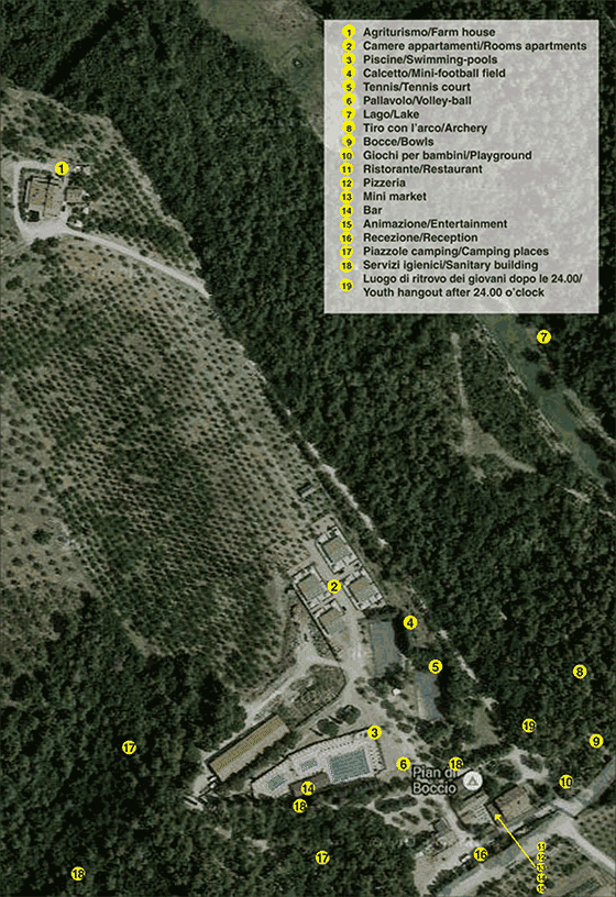 Plattegrond Pian di Boccio - geplaatst door Vakantiekoffer.nl