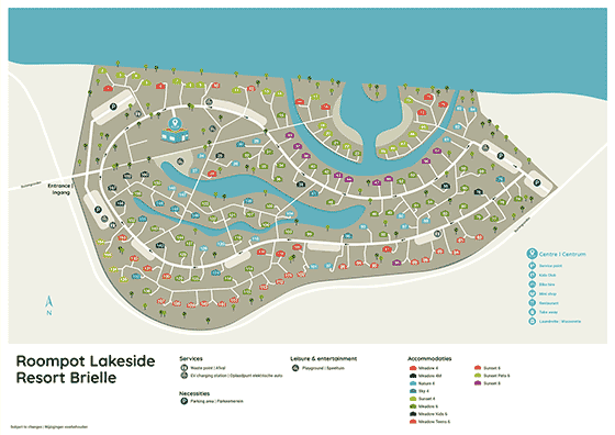 Plattegrond Roompot Lakeside Resort Brielle - geplaatst door Vakantiekoffer.nl