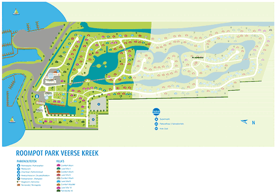 Plattegrond Roompot Park Veerse Kreek - geplaatst door Vakantiekoffer.nl