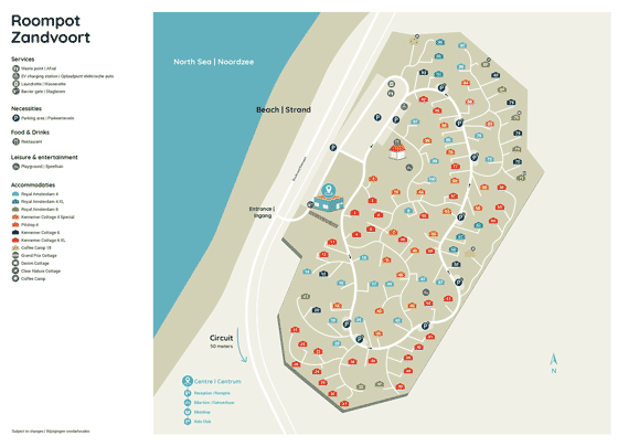 Plattegrond Roompot Zandvoort - geplaatst door Vakantiekoffer.nl