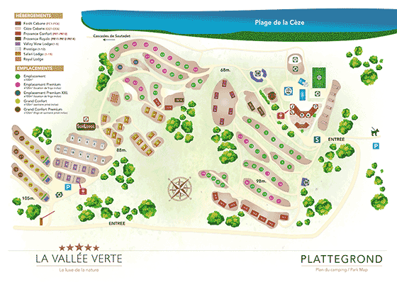 Plattegrond Slow Village La Roque-sur-Cèze - geplaatst door Vakantiekoffer.nl