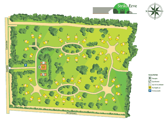 Plattegrond Striks Erve - geplaatst door Vakantiekoffer.nl