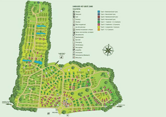 Plattegrond Summio Landgoed Het Grote Zand - geplaatst door Vakantiekoffer.nl