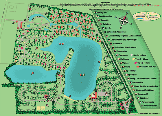 Plattegrond Summio Villapark Akenveen - geplaatst door Vakantiekoffer.nl
