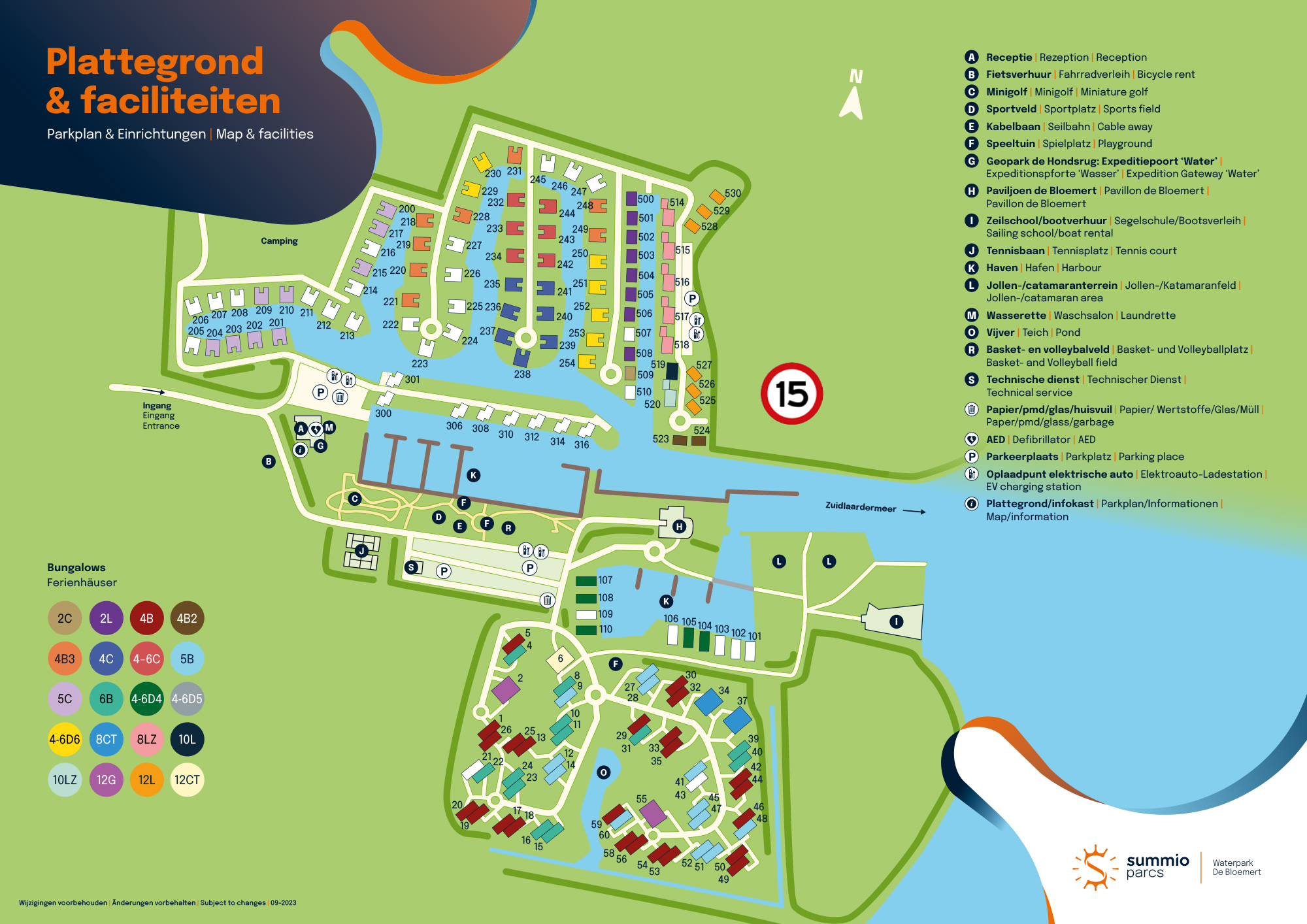 Plattegrond Summio Waterpark De Bloemert