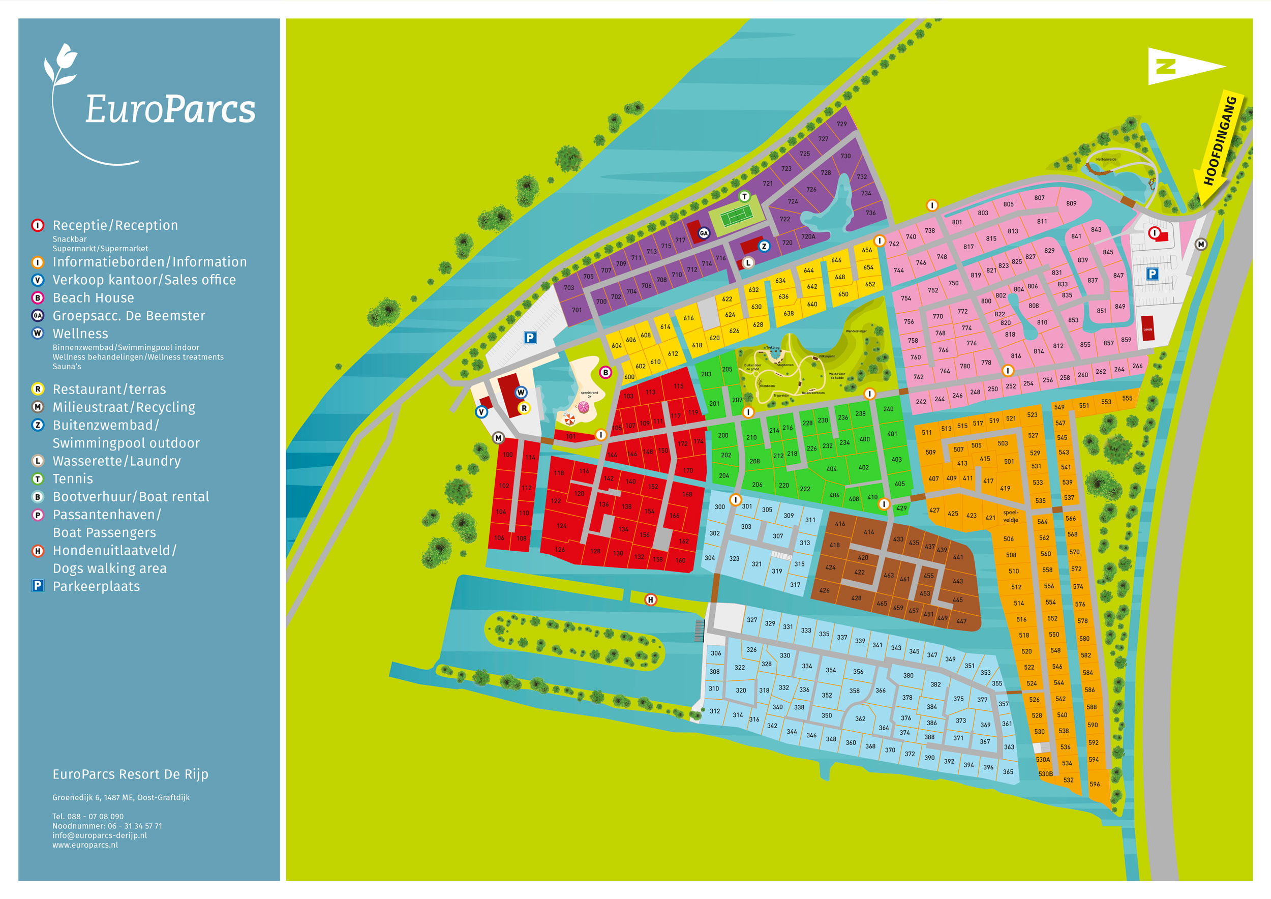 Plattegrond Vakantiepark de Beemster