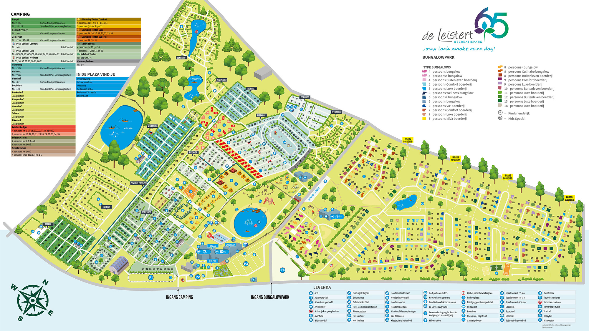 Plattegrond Vakantiepark de Leistert
