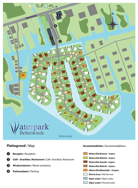 Plattegrond Waterpark Belterwiede - geplaatst door Vakantiekoffer.nl